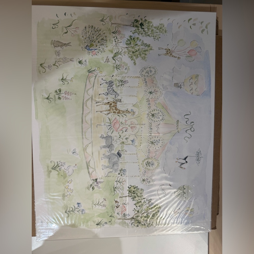 Riley Sheehey Zoo Carousel Print